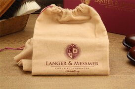 Langer & Messmer Baumwollbeutel fr Schuhe im 2er-Set beige