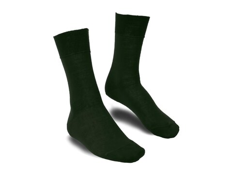 Langer & Messmer Herren Socken aus Merinowolle Farbe Dunkelgrn