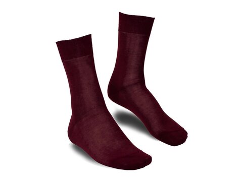 Langer & Messmer Herren Socken Filoscozia aus merzerisierter Baumwolle Farbe Bordeaux