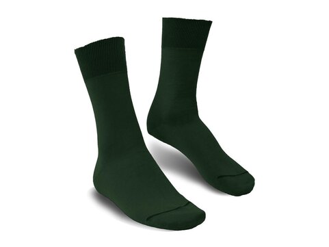 Langer & Messmer Herren Socken aus weicher Baumwolle Farbe Dunkelgrn