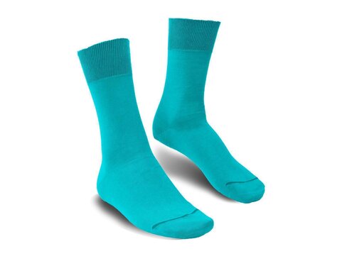 Langer & Messmer Herren Socken aus weicher Baumwolle Farbe Trkis