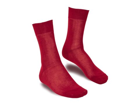 Langer & Messmer Herren Socken Filoscozia aus merzerisierter Baumwolle Farbe Rot