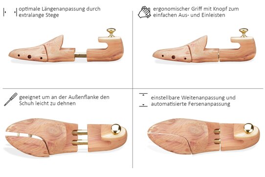 Langer & Messmer Schuhspanner aus Zedernholz 42/43