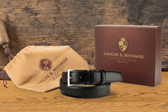 Langer & Messmer Mens Belt Heidelberg black 36