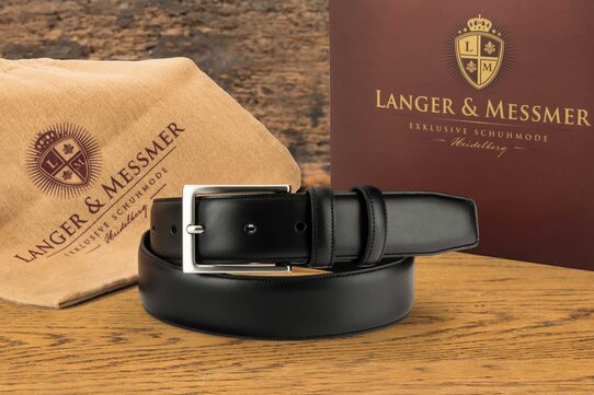 Langer & Messmer Mens Belt Heidelberg black 36