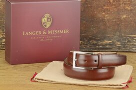 Langer & Messmer Mens Belt Granada Chestnut 38