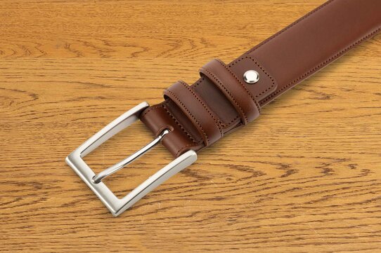 Langer & Messmer Mens Belt Heidelberg Brown 38