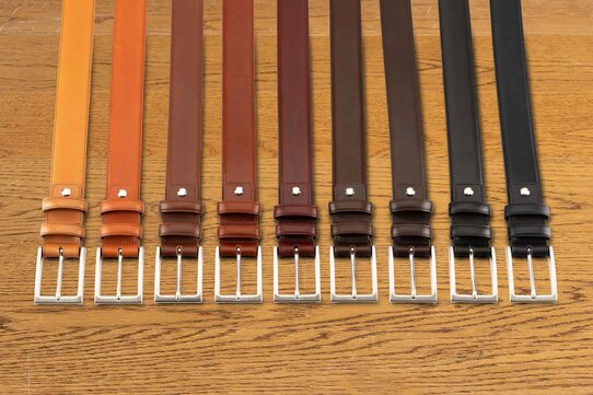 Langer & Messmer Mens Belt Heidelberg Brown 38