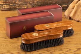 Langer & Messmer 2-piece Premium Shoe Brush Set Horsehair...