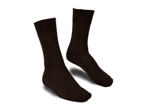 Langer & Messmer Mens Merino Calf-Length Socks Coffee UK Size 8-9