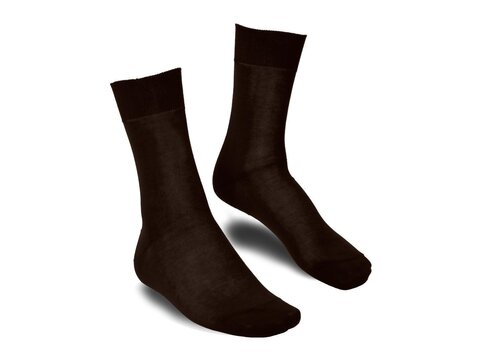 Langer & Messmer Herren Socken Filoscozia aus merzerisierter Baumwolle Farbe Caffee Gre 41-42